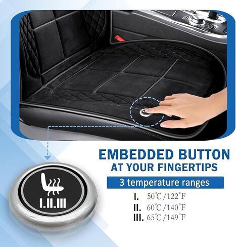 Buybai 1Pack Comfortbale غطاء مقعد جلدي أسود فريد من نوعه، وسادة غطاء مقعد عالمية، وسادة مقعد ناعمة للسفر وليس للمكتب المنزلي (أسود) (عبوتان أسود) in Kuwait