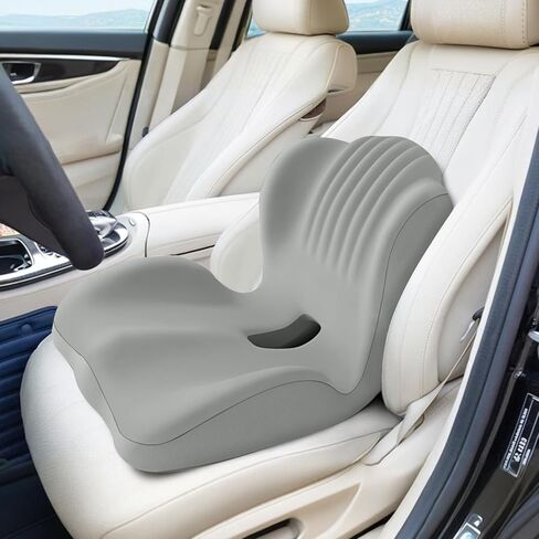 Lotarrotta Ergonomic Car Seat Cushion with Lumbar Support for Truck Driver, Multi - Purpose Orthopedic Seat Pillow for Office Chair, Car, Dining Chair as Gift, Sciatica Relief for Back, Hip, Leg Pain in Saudi Arabia