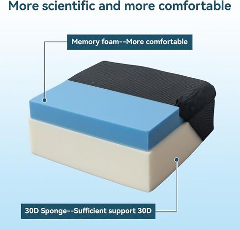مقعد سيارة سميك مع ظهر، وسادة مقعد لتخفيف آلام عظام الذيل، نسيج شبكي قابل للتنفس، لوسادة كرسي المكتب، مقعد سيارة للبالغين، كرسي متحرك (أسود) in Kuwait