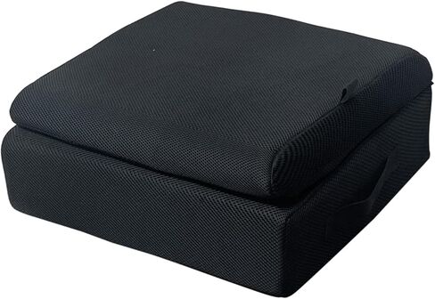 مقعد سيارة سميك مع ظهر، وسادة مقعد لتخفيف آلام عظام الذيل، نسيج شبكي قابل للتنفس، لوسادة كرسي المكتب، مقعد سيارة للبالغين، كرسي متحرك (أسود) in Kuwait