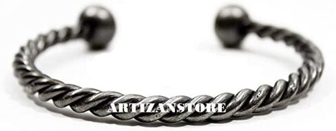 ARTIZANSTORE Medieval Hand Forged Twisted Iron Bracelet -Viking/Norse/Celtic/Torc/Jewelry History Party Wear Fantasy Bracelet in Saudi Arabia