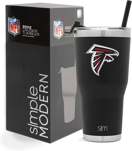 Simple Modern Officially Licensed NFL Tumbler with Flip Lid and Straw Insulated Stainless Steel Cup | Cruiser Collection | 30oz in Saudi Arabia