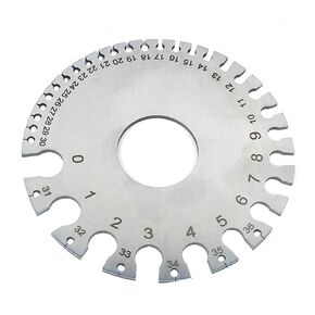 1 Piece Wire Gauge Measuring Tool Metal Sheet Thickness Gauge Welding Gauge Wire Thickness Gauge Dual-Sided Cable Sheet Stainless Steel Thickness Gauge Measurer, Silver