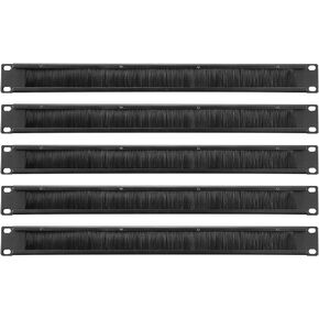 PATIKIL Brush Cable Manager 1U, 19 Inch, 5 Pack Horizontal Rack Mount Cable Management Strip Panel for Network Server Rack