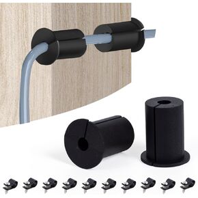 2pcs Cable Routing Kit for Starlink, Wall Grommets for Cables, Wall Cable Through Wall Hole Cover, Cable Through Bushings for 1" Wall Hole, Black (Black)