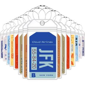 Cruise Luggage Tags, 16 PCS Waterproof Cruise Ship Luggage Tags Holder with Steel Loops Cruise Ship Essentials for 2024 Carnival Princess Royal Caribbean Alaska Disney NCL Cruising Travel Suitcases