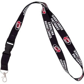 Desert Cactus Carolina Hurricanes NHL National Hockey League Car Keys ID Badge Holder Lanyard Keychain Detachable Breakaway Snap Buckle (Lanyard 2 - Black)