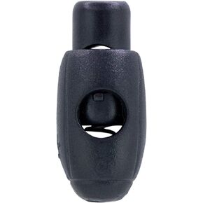 SGT KNOTS Oval Spring Cord Lock - Plastic Toggle Stopper for Paracord, Drawstrings, Clothing & More (10 Pack, Black)