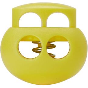DYZD Plastic Cord Lock End Toggle Double Hole Spring Stopper Fastener Slider Toggles End (Green 100PCS)