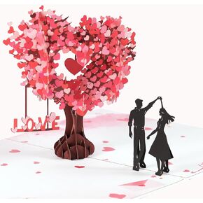 Pop Up Flower Birthday Cards, Cherry Blossom Tree 3D Pop Up Birthday Cards, Thank You Card 6x 8", Anniversary Card, Mother's Day Card, Valentines Card All Occasion for Women, Wife, Mom, Grandma, Her