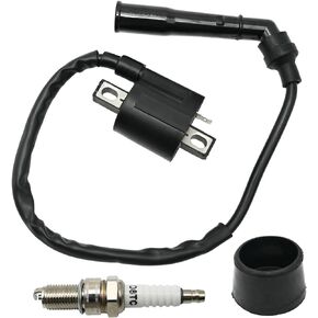 Zreneyfex Ignition Coil and Spark Plug Kit Compatible with Arctic Cat 700 EFI Compatible with Kawasaki KFX400 Compatible with Suzuki LT-A700X KingQuad Quad Runner Compatible with Raptor 660 YFM660
