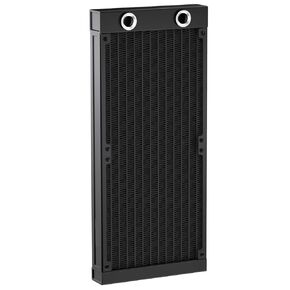 CLYXGS Water Cooling Radiator, 12 Pipe G1/4 Thread Heat Row Radiator 8 Pipe Aluminum Heat Exchanger Radiator for PC CPU Computer Water Cool System 80mm Black