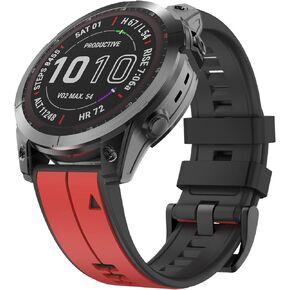 MYSNBKN Compatible with Garmin Fenix 6 Band, 22mm Quick Wear Soft Silicone Strap for Garmin Fenix 5/Fenix 5 Plus/Fenix 6 Pro/Fenix 7/Garmin Forerunner 935/Forerunner 945/Forerunner 955/Garmin Quatix 5 Smartwatch