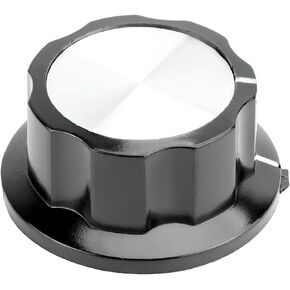 Fielect Silver Tone Top Potentiometer Volume Control Rotary Knobs 6mm Shaft Hole for Audio Device MF-A05, 1Pcs