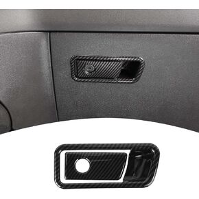 PDKLIN for Silverado Glove Box Latch Trim Cover for Chevy Silverado for GMC Sierra 2022 2023 2024 Carbon Fiber Interior Accessories