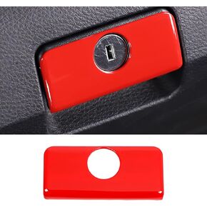 KELEIMAI Car Accessories Fit For Toyota Tacoma 2017-2022 Co-drive Glove box Sundries Box Handle Cover Trim (Red) ABS 1PC