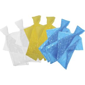 Stansport Emergency Hooded Poncho - 6 Pack