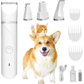 Grimgrow Dog Hair Grooming Clippers Electric Low Noise Pet Shaver Hair Clipper Set Dog Paw Trimmer Professional Pet Grooming Kit for Dogs Cats in Kuwait