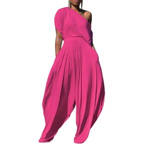 Thivhav 2 Piece Outfits for Women Matching Lounge Tracksuits Sets Off Shoulder Tops and Harem Pants Set