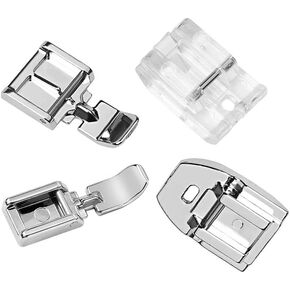Fbshicung 4PCS Pack of Zipper Foot and Invisible Zipper Foot fit Low Shank Snap-On Sewing Machine Singer, Brother, Babylock, Janome,Juki, New Home, Elna