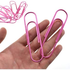 HAHIYO Paperclips 4 inch (100mm) Extra Large Paper Clips Sturdy Bright Gold Vinyl Coated Prevent Scratching Tearing The Pages for Bookmark Organize Home Office School 14 Pack