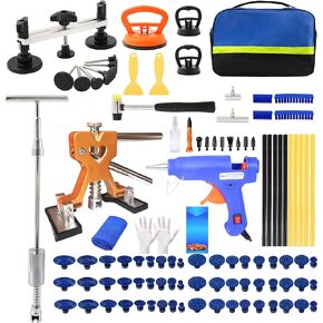 Srepat 101pcs Paintless Dent Repair Tool Dent Puller Kit,Car Dent Repair Kit，Adjustable Width, Dent Car Dent Removal Kit…