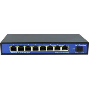 8 Port 2.5G Unmanaged Ethernet Switch with 10G SFP+ Uplink, 8 x 2.5G Base-T Ports, 60Gbps Switching Capacity, Metal Fanless Design, Desktop/Wall-Mount, Plug & Play