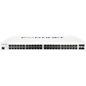 FORTINET FortiSwitch FS-148E-POE Ethernet Switch - 48 Ports - Manageable - 2 Layer Supported - Modular - 4 SFP Slots - Optical Fiber, Twisted Pair - 1U High - Rack-mountable