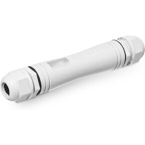 Outdoor IP67 Waterproof Gigabit PoE Passthrough Switch, 1 PoE in 1 PoE Out Extender, IEEE802.3af/at PoE Powered 30W, 10/100/1000Mbps Ethernet, Wall Mount Plug and Play