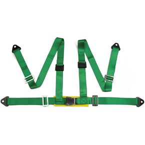 eat Belts Style Competition 4 Point Snap-In 2" Seat Belt Racing Harness safety belt seat harness with Camlock (Green)