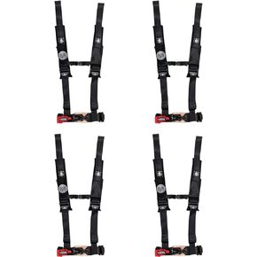 Pro Armor A114220 Black 4 Point Harness 2" Straps, 4 Pack