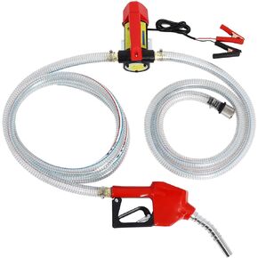 𝙐𝙥𝙜𝙧𝙖𝙙𝙚 Diesel Transfer Pump Kit, Fuel Transfer Pump 12 Volt with Hose Nozzle for Diesel, Kerosene, Machine, Transformer Oil, 12 GPM Self Priming DC 12V Electric Diesel Fuel Transfer Pump