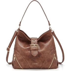 Missnine Hobo Bags for Women Vegan Leather Shoulder Tote Purses and Handbags Large Trendy Crossbody Bag