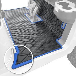 Xtreme Mats Club Car Golf Cart Mat, Full Coverage Golf Cart Floor Liner Mats - Fits Club Car Models Precedent (2004-2023)/Onward & Tempo (2017-2023)/Villager & V4L (2019-2023) - All Black