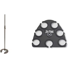 On-Stage MS7325 Stackable Microphone Stand and On-Stage MSA2700 Multi-Mic Holder