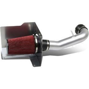 DNA MOTORING CAIP-3-HS-YUKON07-SLSL أنبوب دخول الهواء البارد + نظام درع الحرارة [لـ 07-08 Escalade ESV EXT/Silverado/Sierra]