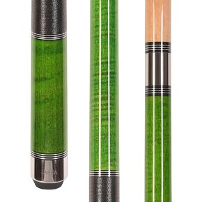 ASKA Pool Cue Stick TR، عمود خشب القيقب، مفصل معدني 5/16x18، كتان أيرلندي أسود، حلقات ثلاثية، طرف 12.75 مم