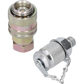 G1/8 Quick Coupling Connector Male Female Threaded link PT/PPT Hydraulic Pressure Test Point Adapter Set
