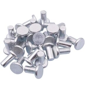 100pcs 5mm Dia 10mm Shank Flat Countersunk Head Aluminum Solid Rivets