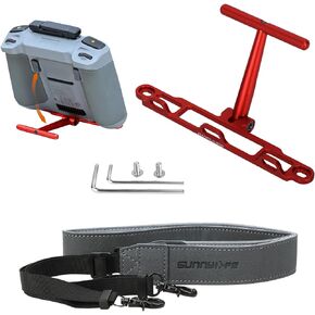 RC/RC2 Remote Lanyard Neck Strap With 3 Hook Aluminum Alloy Handle Bracket Controller Bracket For Dji Mini 4 Pro Accessories / Air 3 / Mini 3 Pro, For Dji Mavic 3 Pro Classic Drone, For Dji Rc/Rc 2