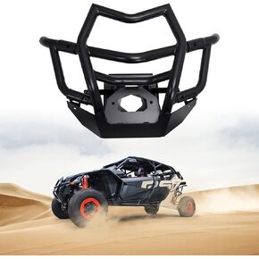 CUSAUTV Rear Pre-Runner Bumper Bar Compatible with Can Am Maverick X3 Max Turbo R RR 2017-2024 Combined Heavy Duty Rear End Bumper Bar Brush Guard Protector Replace for #715002880#715003436