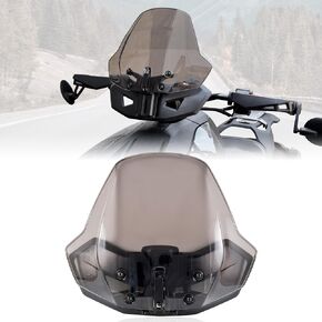 LDETXY Adjustable Windshield for Can-Am Ryker All Models, Front Dark Tinted Dustproof Durable Hard Coated Windscreen Wind Shield for Can Am Ryker 600 900 Sport & Rally Edition Accessories