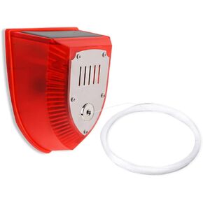 Burglar/Anti-Intrusion Trip Alarm, Solar Outdoor Indoor Sound and Light Siren, 129dB DIY Home/Camping/Portable Security Alarm for Deter intruders, Security Arming,etc. 328 Ft Pull Wire Magnetic Switch