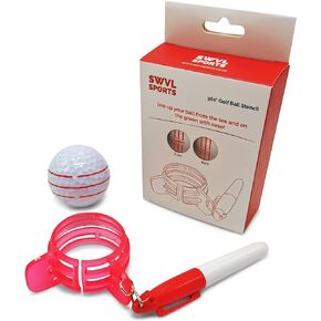 SWVL Sports 360° Golf Ball Line Drawing Marker Alignment Stencil Tool