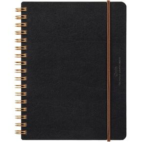 DESIGNPHIL 15223006 Midori Ring Notebook, Grain, B6 Deformation, Dark Brown