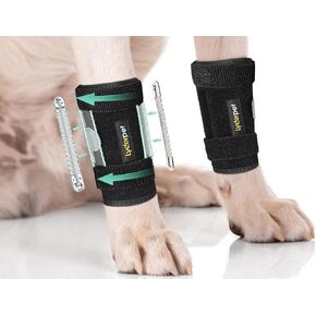 Lyderpet Dog Front Leg Brace Ankle Support for Forelilmb, Canine Dog Wrist Brace Splint, Protects Foreleg Carpus Joint Wounds Heals, Helps with Loss of Stability Caused by Arthritis