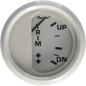Faria Beede Faria 13122 Dress Trim Gauge (Mercury/Mariner/Mercruiser/Volvo DP/Yamaha 2001 and Newer) - 2", White
