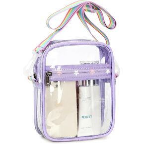 LOIDOU Clear Crossbody Bag Stadium Approved Clear Purse Bag Adjustable Shoulder Strap Clear Bag for Concerts Sports Events in Kuwait