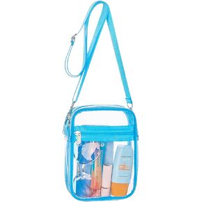 YULIYULI Clear Crossbody Purse Bag Stadium Approved, Clear Concert Bag for Women for Festivals Concerts Sports Events