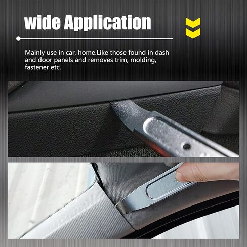 Yumfugu 1 PC Automotive Fastener Sheet Metal Crowbar, Multifunctional Door Panel Interior Exterior Trim Disassemble Tool, Portable Car Repair Accessories, Suitable for Most Models (Silver) in Saudi Arabia